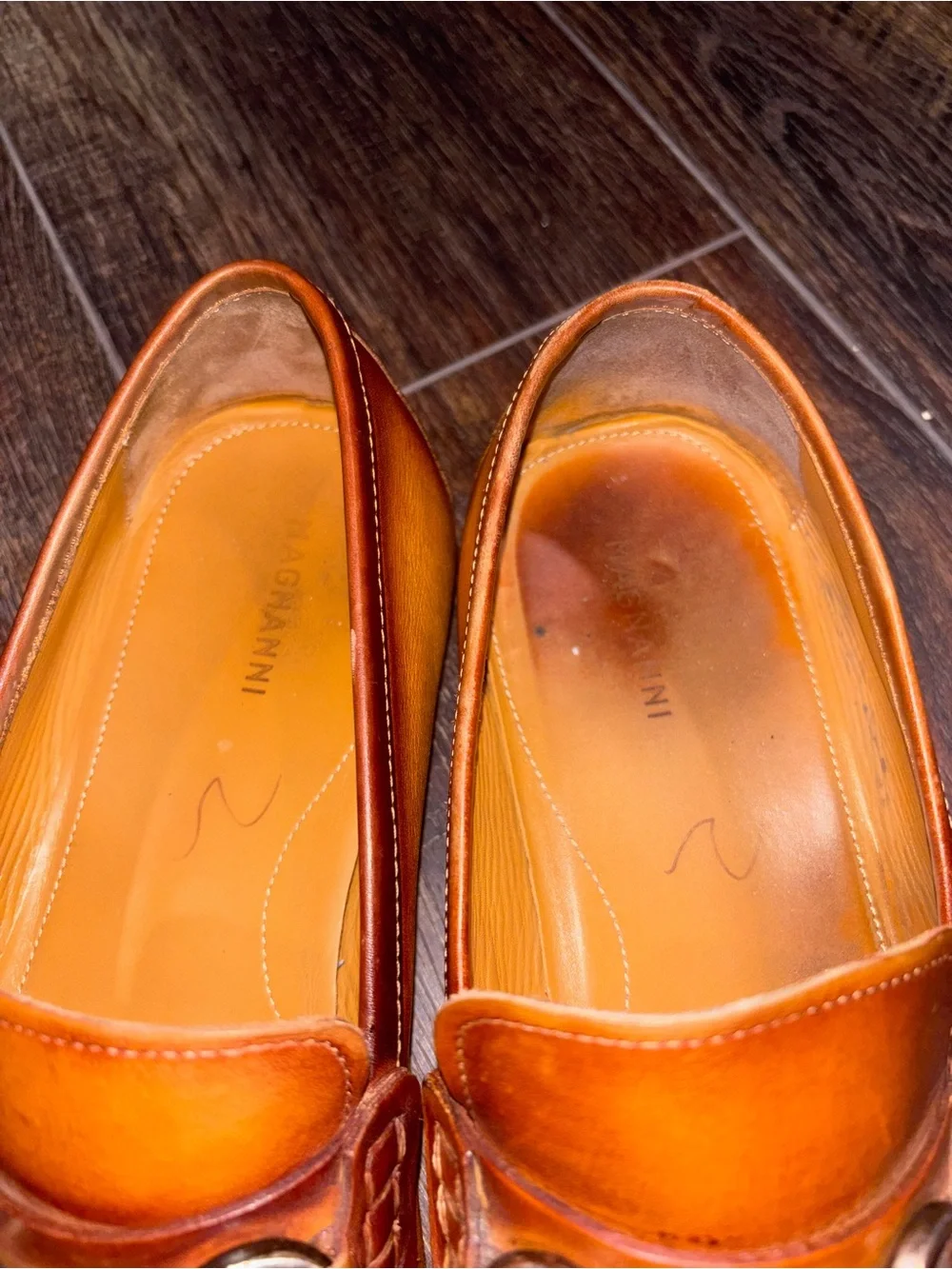 Men's Leather Bit Loafers in Cognac Brown